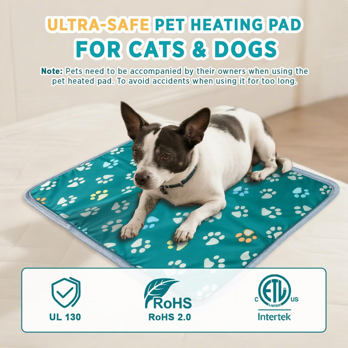 Furrybaby Pet Heating Pad for Cats & Dogs,Waterproof,Anti-Bite Warming Mat