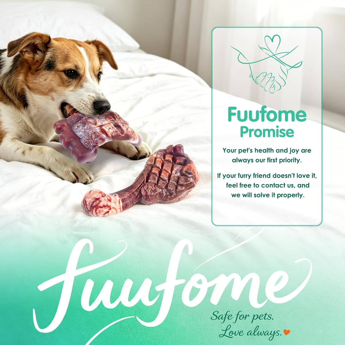 Fuufome Tough Dog Chew Toys for Medium & Large Aggressive Chewers, 2 Pack