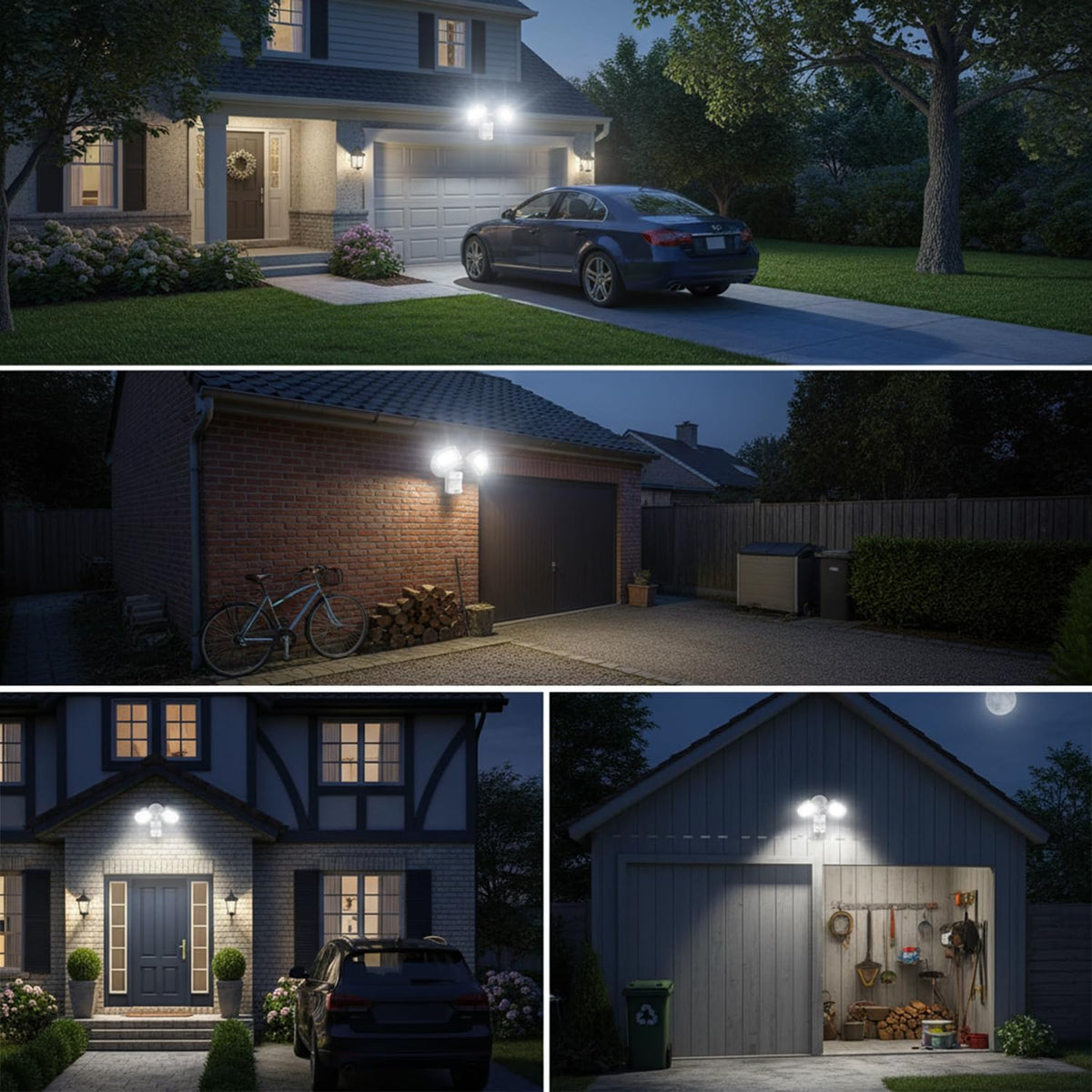 SANSI 28W 3500LM Motion Sensor Outdoor Lights, IP65 5000K (White)