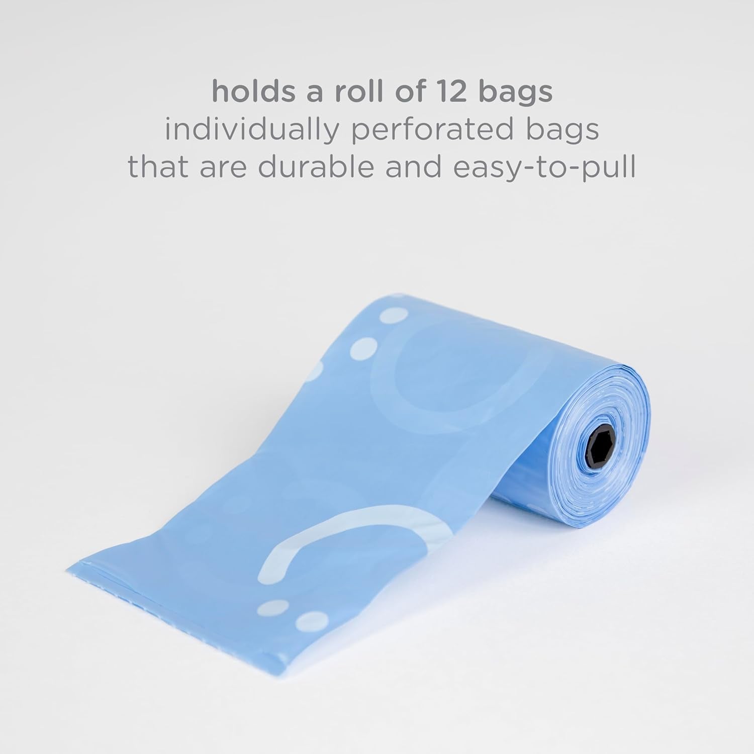 Ubbi Retractable Bag Dispenser for Diaper Bag Value Set, Gray | Portable Bag Holder for Travel, Clips to Stroller or Diaper Bag, Newborn Baby Essentials, Includes 60 Lavender Scented Bags
