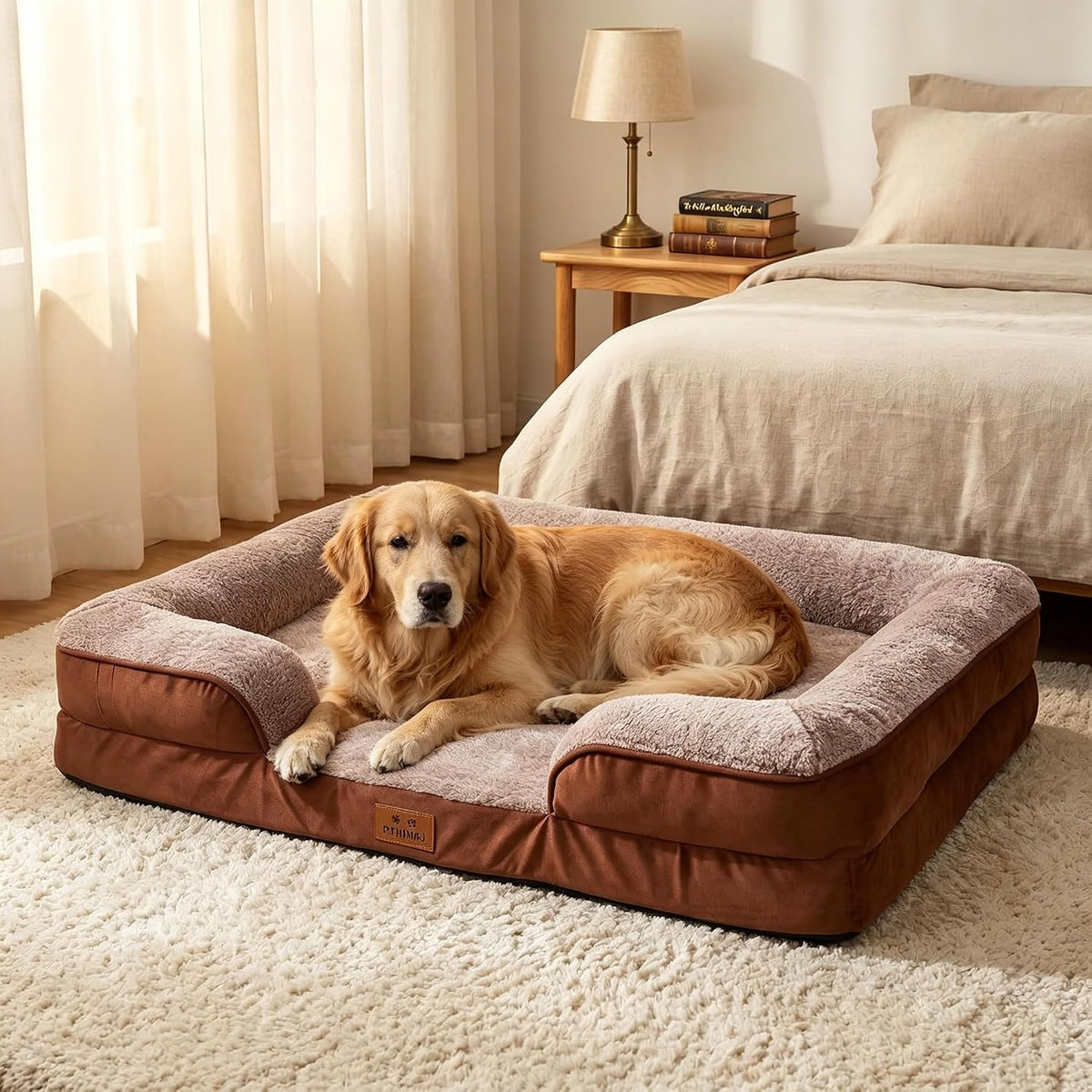 Orthopedic Extra Large Dog Bed, Memory Foam XL Dog Bed Couch, 44" L