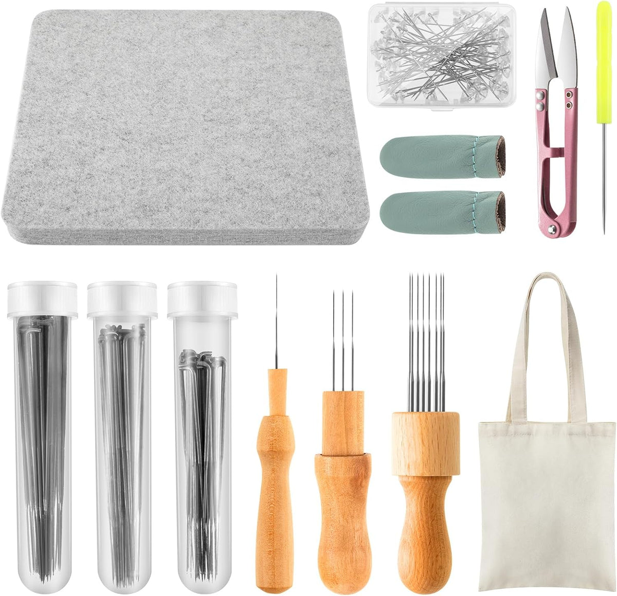Irenare 148 Pcs Needle Felting Kit, 8X10 Mat Needles Tool Set