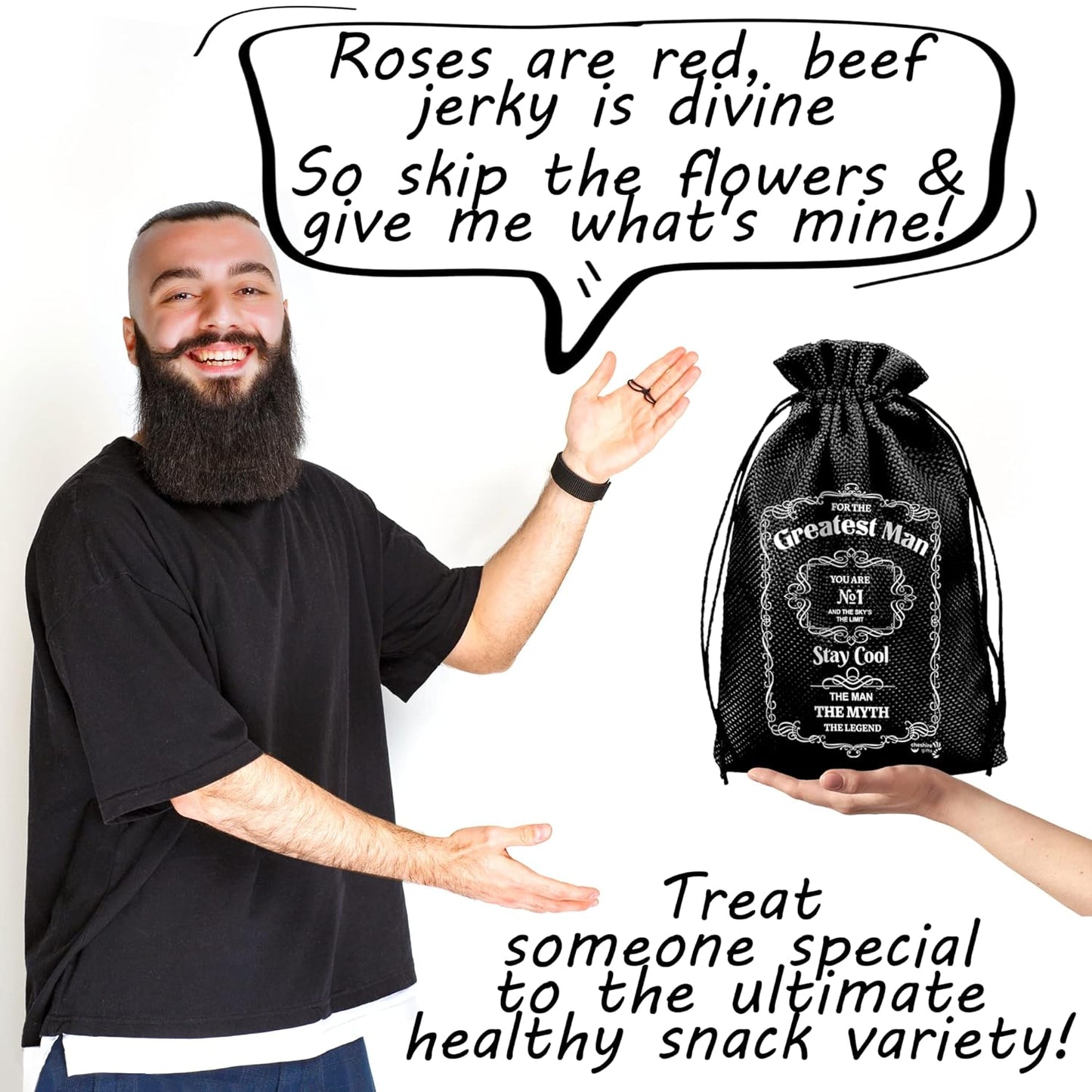 Beef Jerky Gift Baskets for Men - Meat and Cheese Gift Baskets, Birthday Gifts for Men Who Have Everything with Beef Jerky Variety Pack - Gifts for Dads & Fathers Day