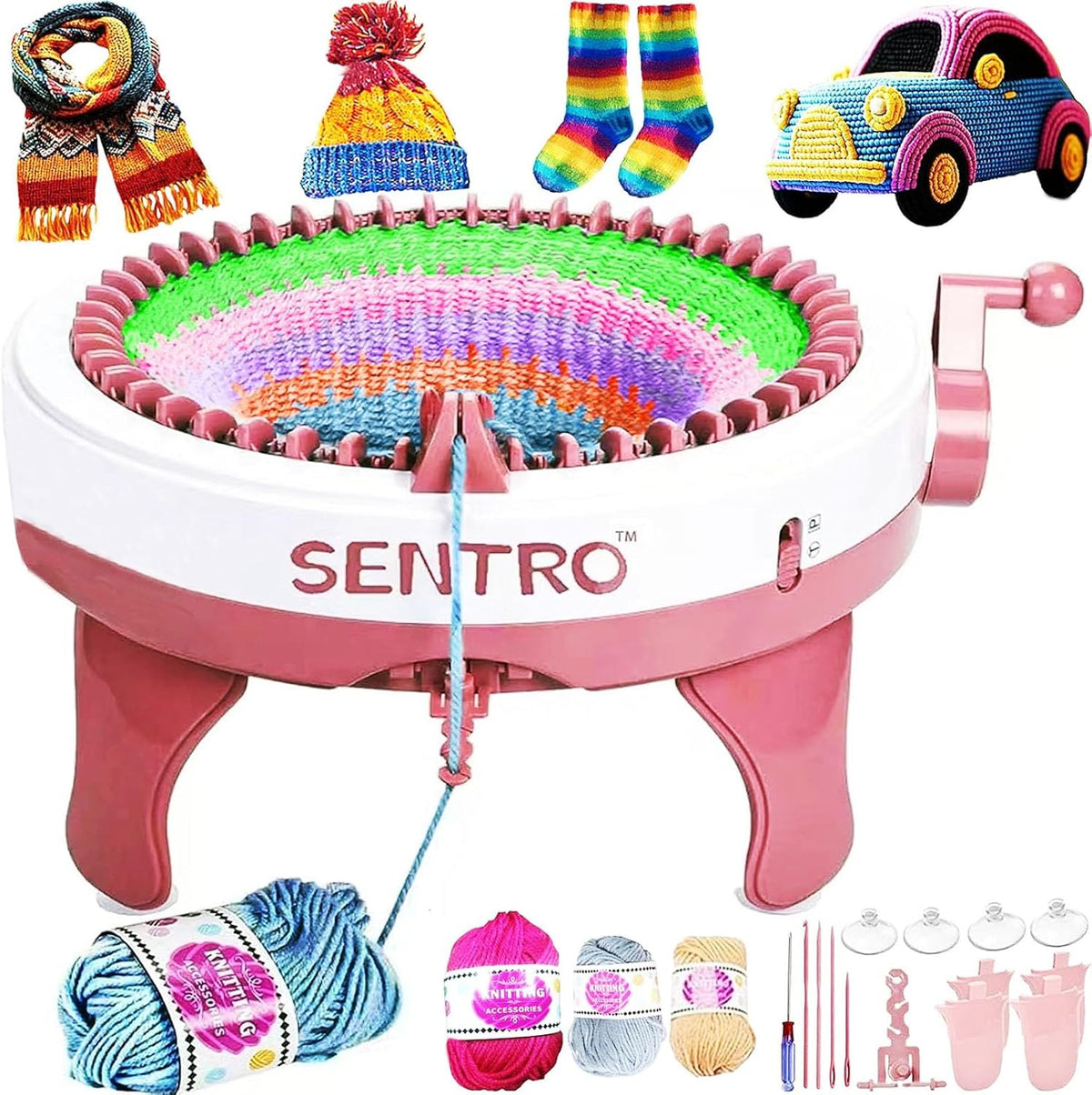 SENTRO 40 Needles Circular Knitting Machine for Beginners,Knit Loom for Hat