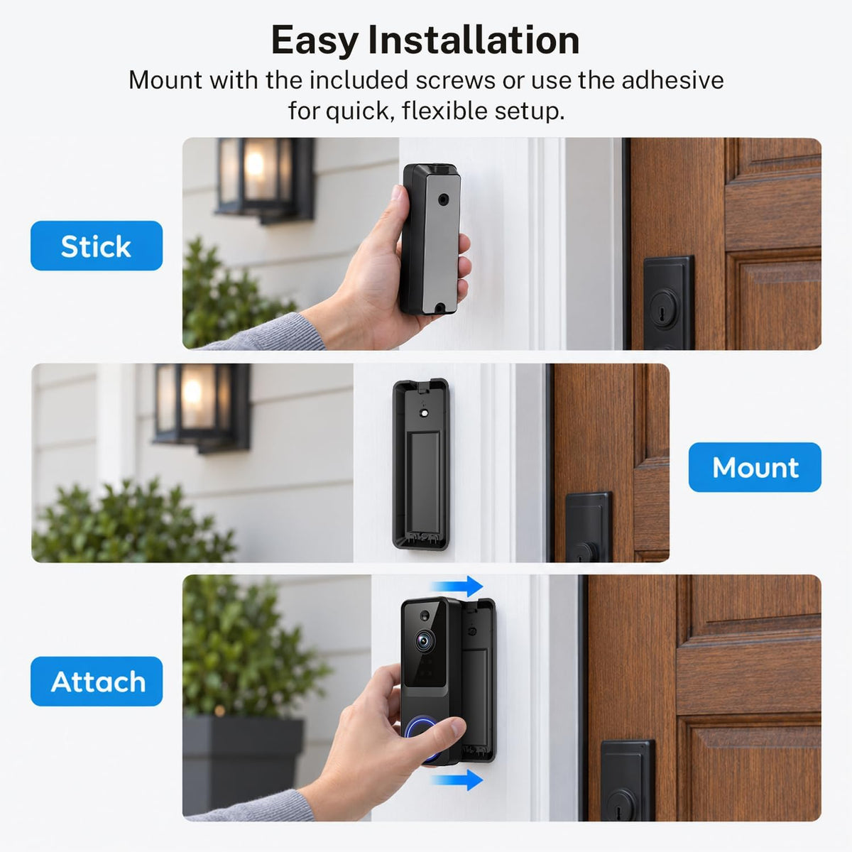 Soranari Wireless Video Doorbell Camera,1080P FHD with Motion Detection