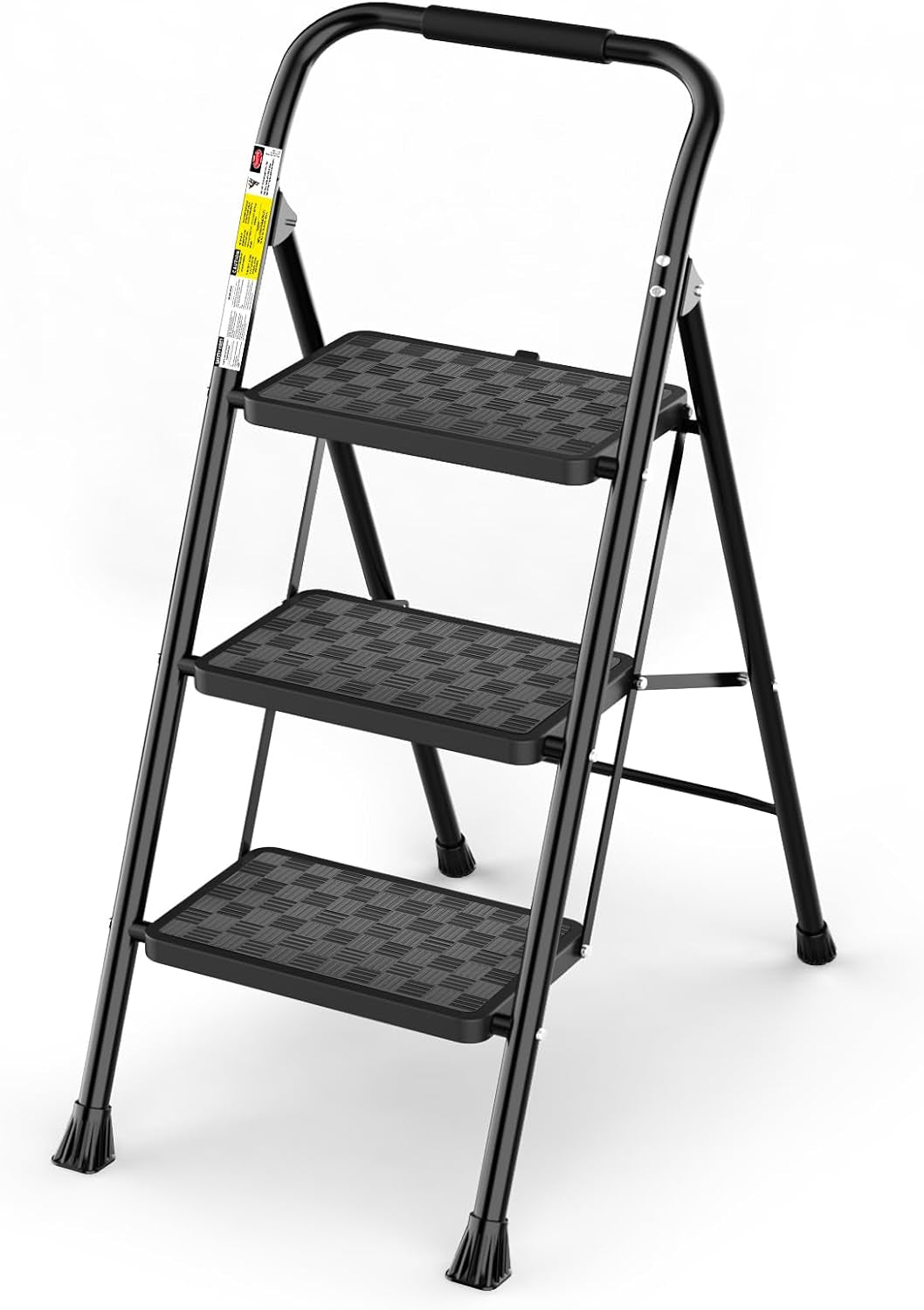 Hbtower 3 Step Ladder, Step Stool Foldable for Adults