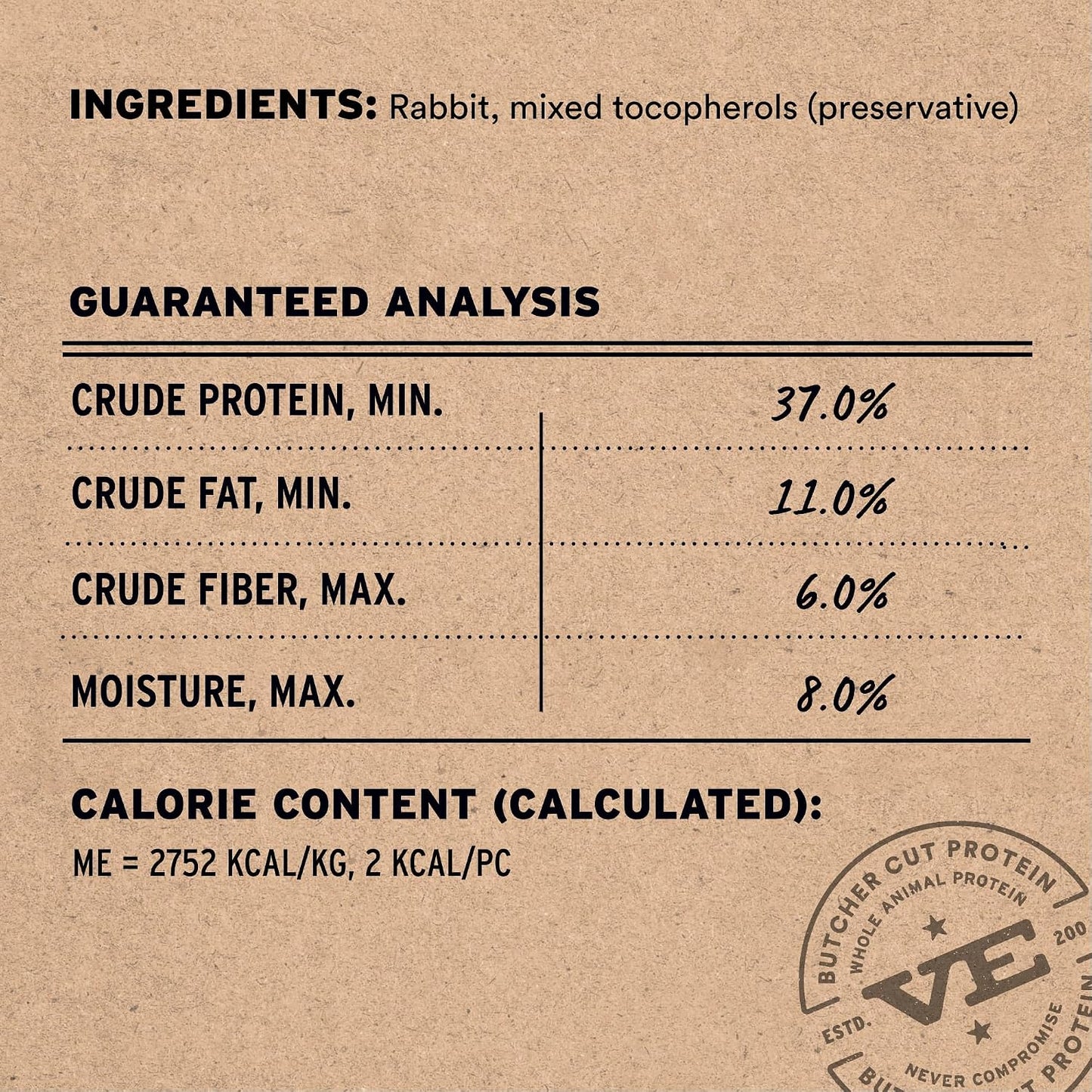 Vital Essentials Freeze Dried Cat Treats | Rabbit Bites, Single Protein | Premium Quality | Grain Free, Crunchy Cat Treats, 0.9 Oz Bag