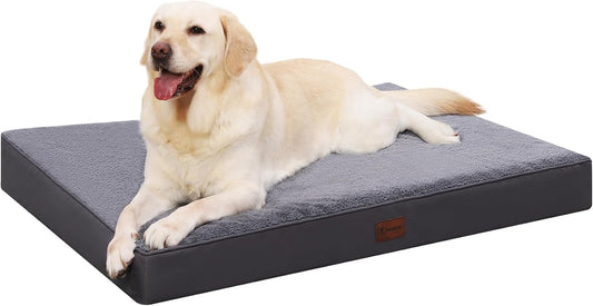 Waterproof Medium Size Dog Crate Bed Orthopedic 35X22 Grey