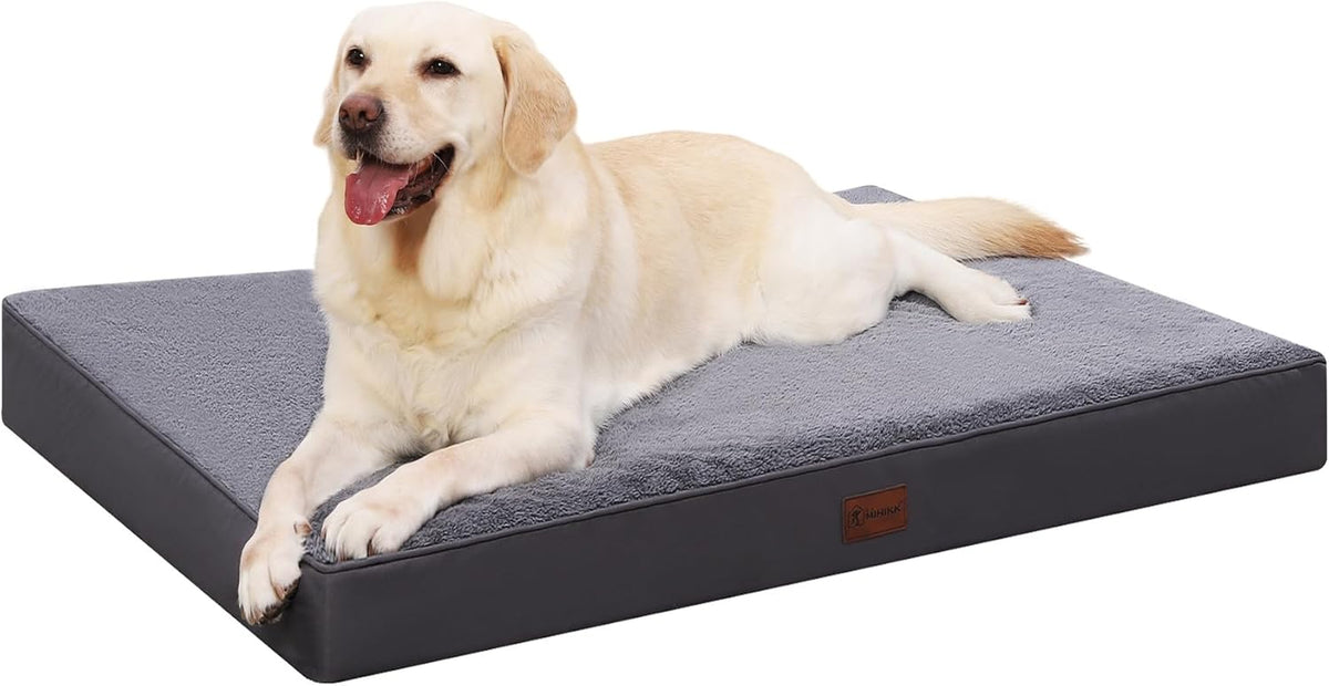 Waterproof Medium Size Dog Crate Bed Orthopedic 35X22 Grey