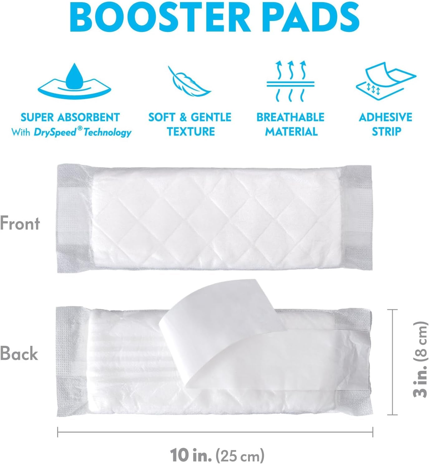 Paw Inspired Disposable Flow-Through Booster Pads for Dog Diapers, 30 Count | Inserts for Male & Female Dog Diapers & Belly Bands, Pass-Through Design, Adds Absorbency to Extend Diaper Use