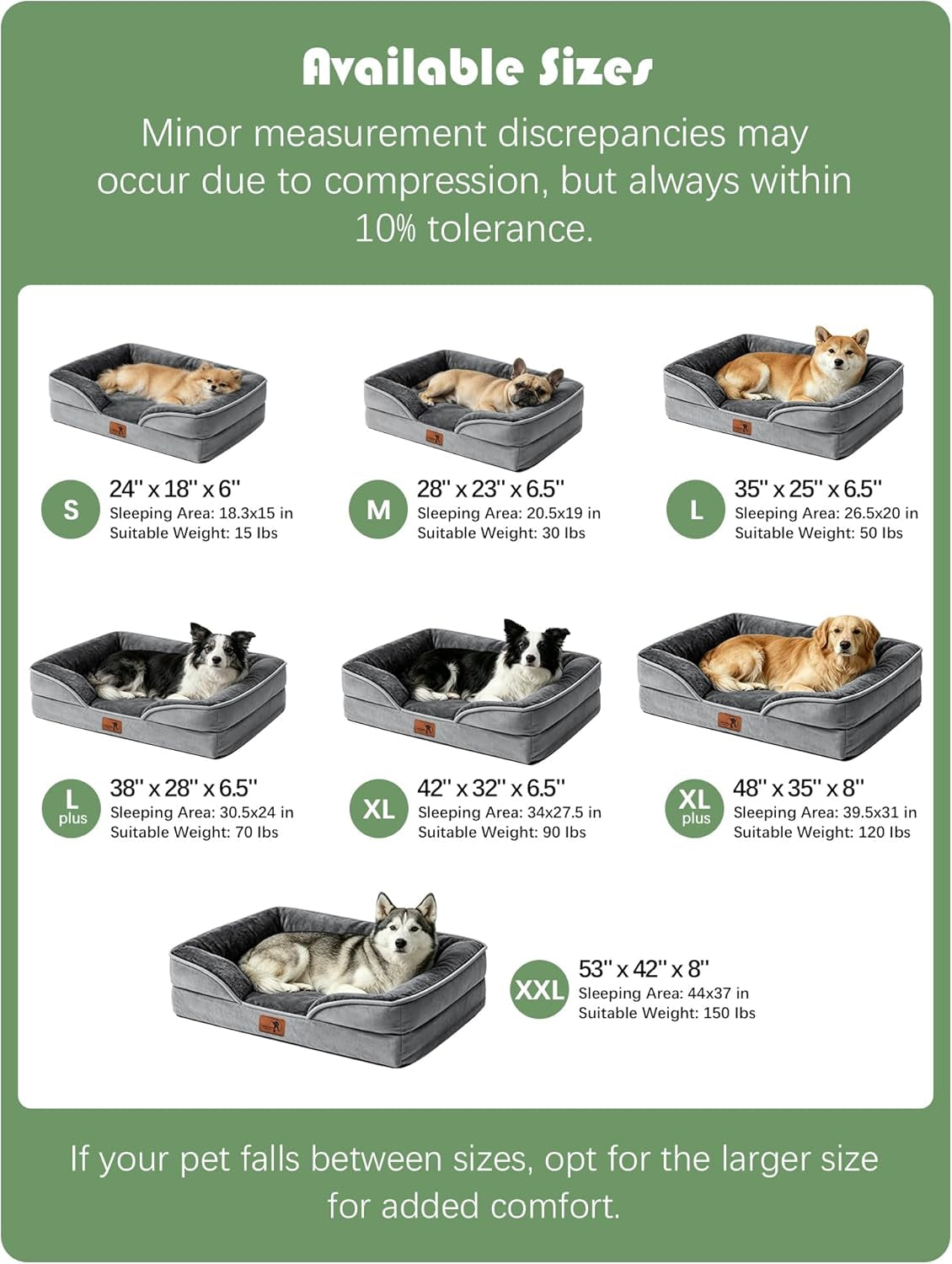 Spotted Play Orthopedic Dog Bed with Sides - Dog Sofa Beds for Small Dogs, Supportive Foam Pet Couch Bed with Washable Removable Cover, Waterproof Lining and Non-Slip Bottom, Grey - S