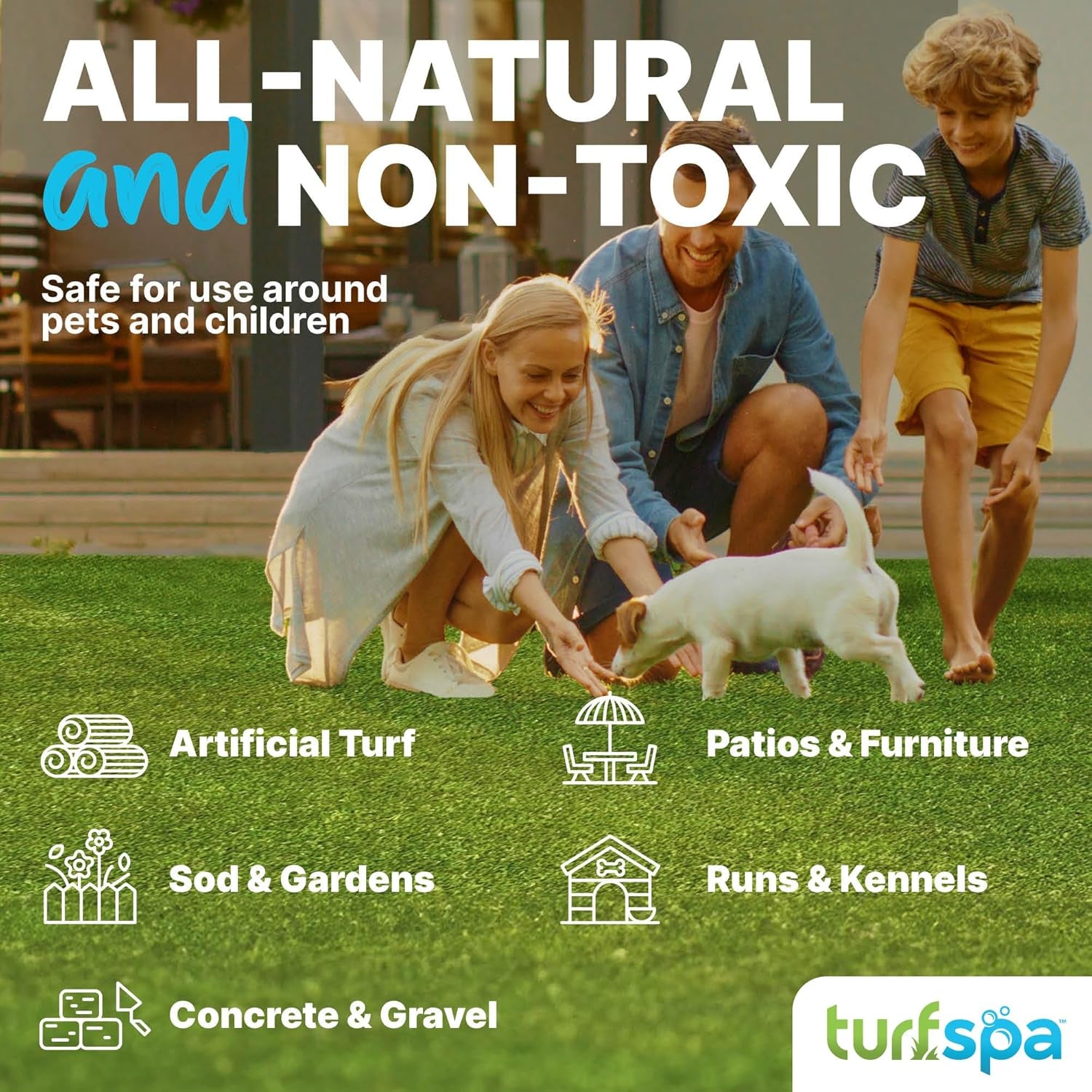 Urine & Odor Turf Detox: 32 Oz Professional Enzyme Cleaner & Odor Eliminator for Artificial Grass, Turf, Concrete, Patio & Kennels, Pet Urine Enzymatic Cleaner for Dogs & Cats