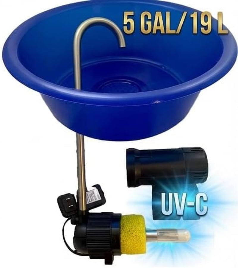 5-Gal (19L) Dog Water Dispenser & Fountain for Large Dogs, Anti-Splash Design with UV-C Filtration, XL Capacity, Keeps Floors Dry – Freedom Pet Fountain