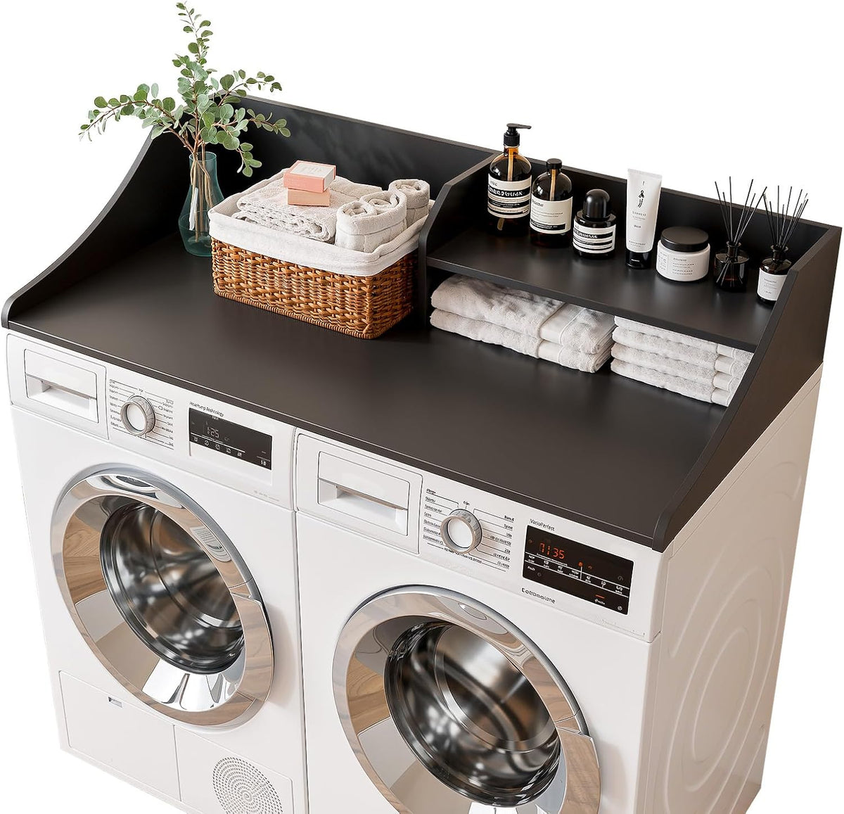 2-Tier 54" Width Washer Dryer Countertop for Laundry Room Organization