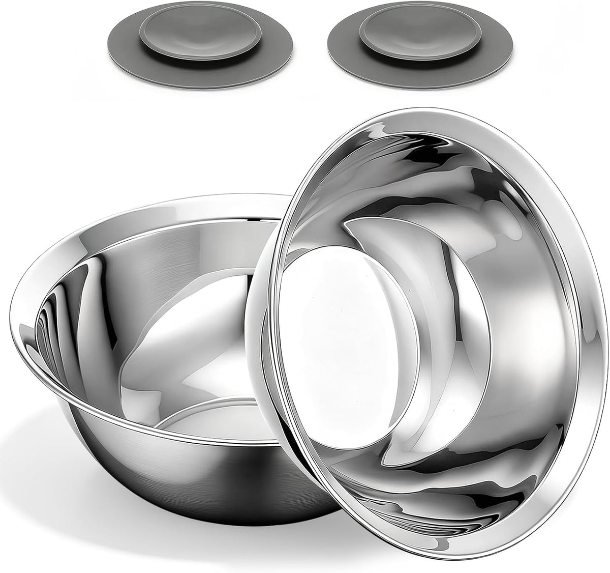 Segarty Set of 2 Sturdy Spill-Proof Dogs Bowls Stainless Steel, 6.25 Cups