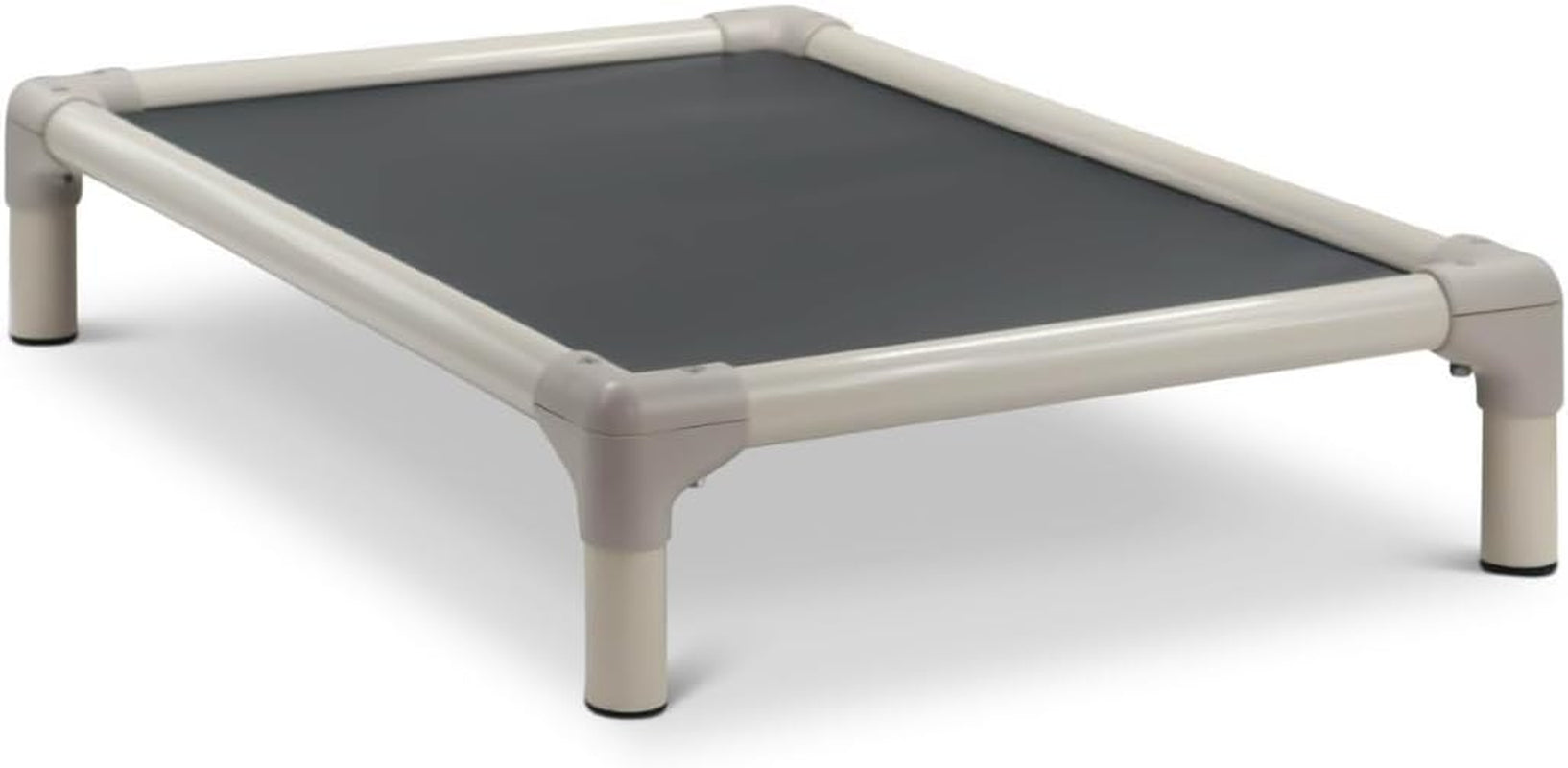 Kuranda Chewproof Elevated Pet Bed - Almond PVC - 35" X 23" - Cordura Nylon - Smoke