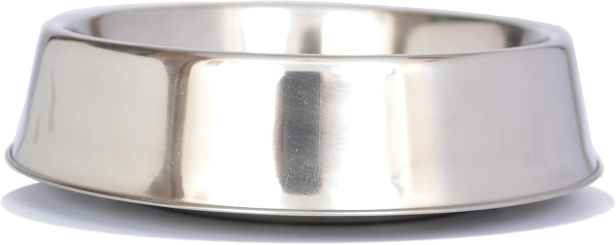 Iconic Pet 64 Oz/ 8 Cup Stainless Steel Non Skid Pet Food/Water Bowl - Noise Free Ant Resistant Dog/Cat Feeding Bowl with Unique Design & Rubber Base Makes It an Elegant Ant Proof Dish