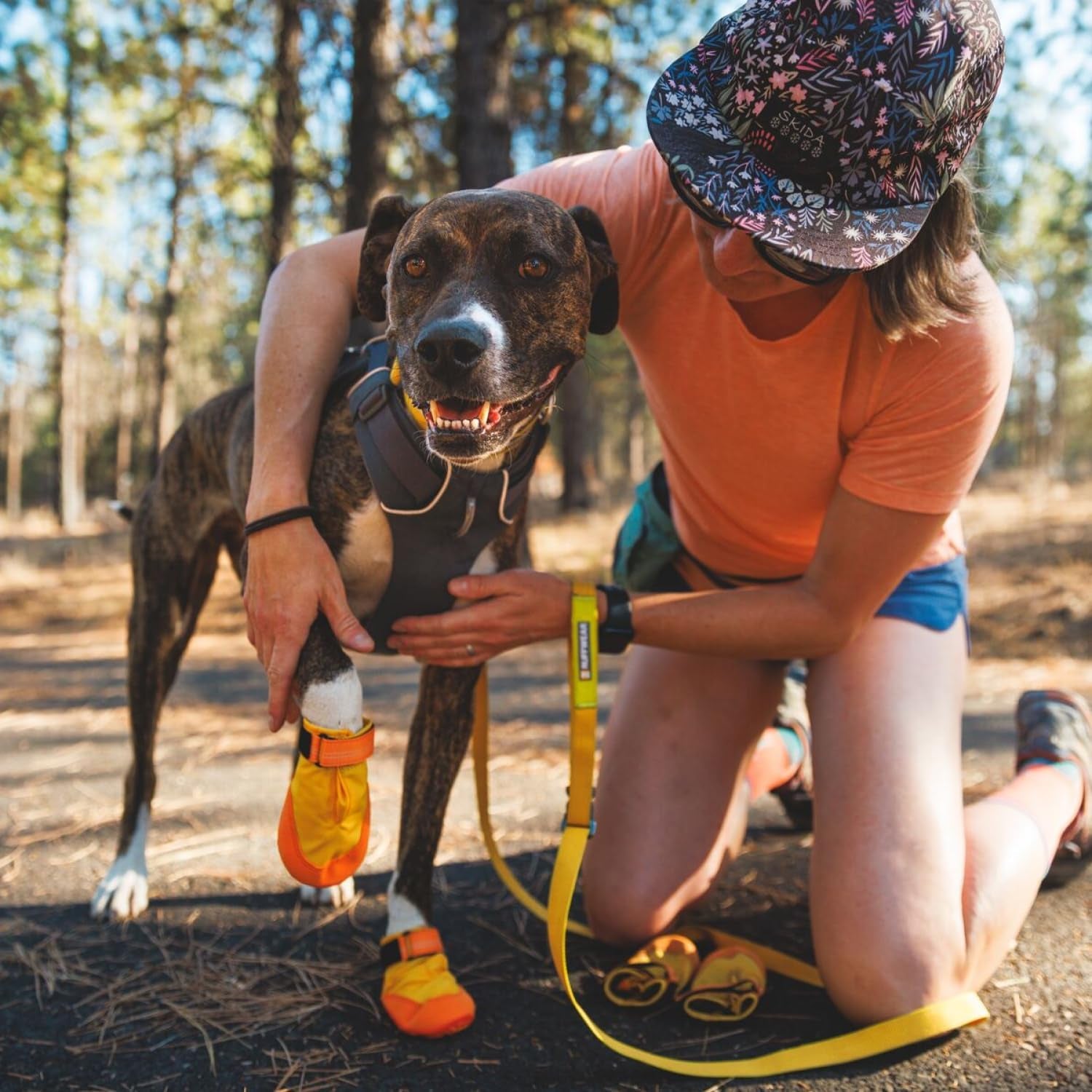 Ruffwear, Summit Trex Dog Shoes, All-Season Paw Protection with Durable Non-Slip Grip & Stay-Put Fit for Everyday Adventures, Sunrise Yellow, 2.50"