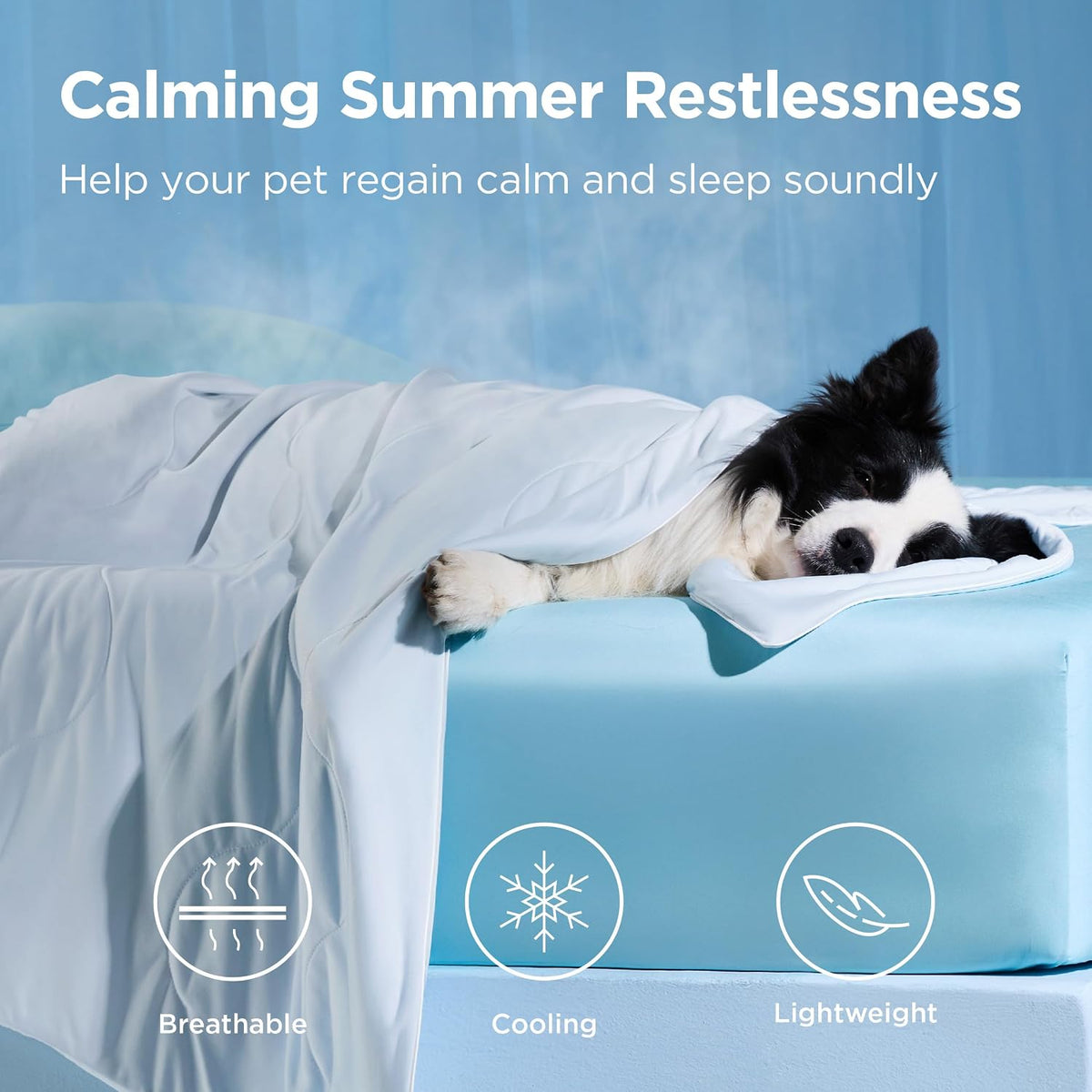 Bedsure Breathable Lightweight Cooling Blanket for Small Dogs, Q-MAX>0.4
