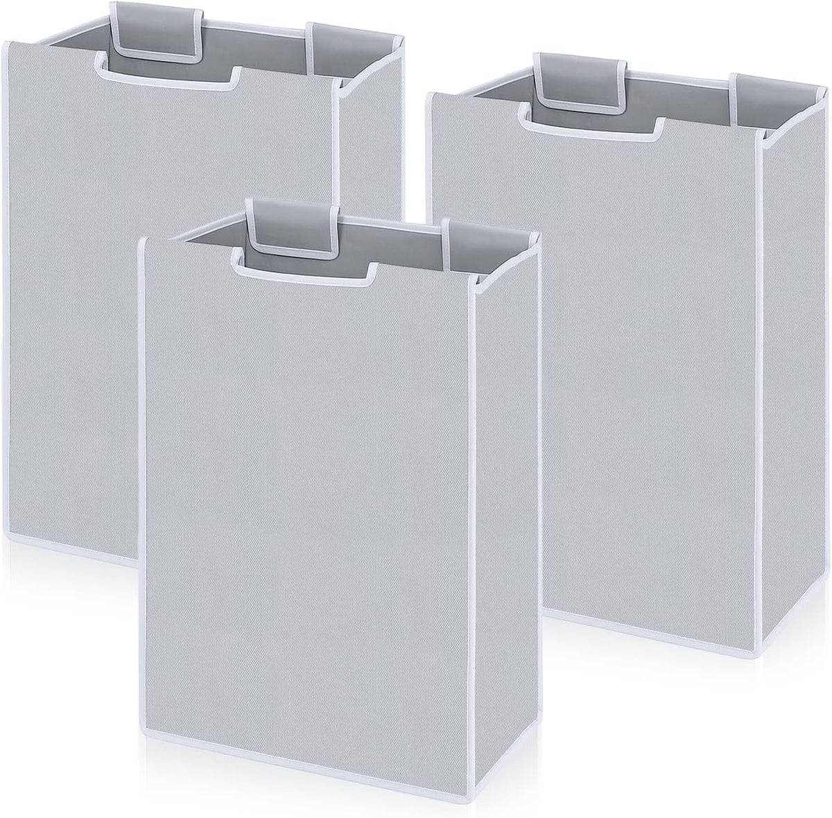 3 Pcs Large Laundry Sorter Replacement Bags, Hamper Cart Removable Replacement Laundry Storage Organizer Bag Hamper Liner for Dirty Clothing, Gray 15" X 8.7" X 22.4"