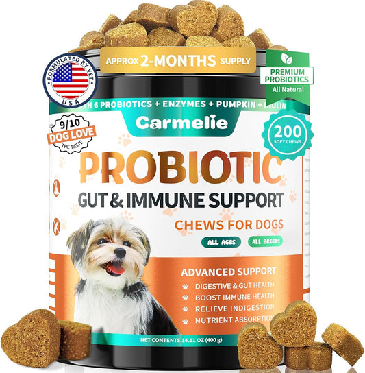 Probiotics for Dogs Yeast, Gut Health for Digestive Enzymes 200Ct