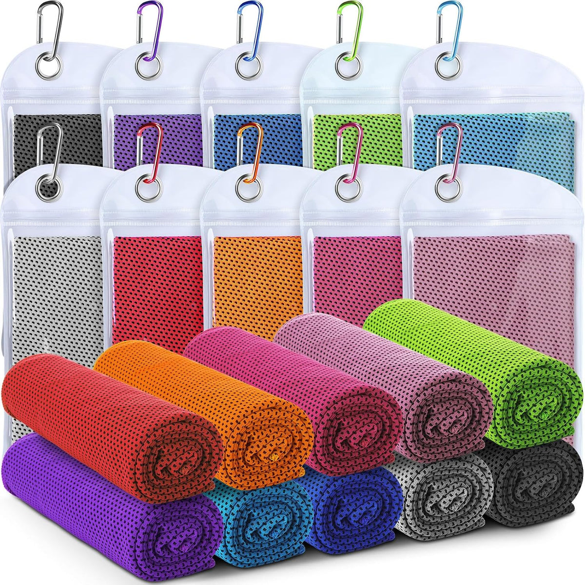 Honoson 20 Packs Cooling Towel for Neck Face