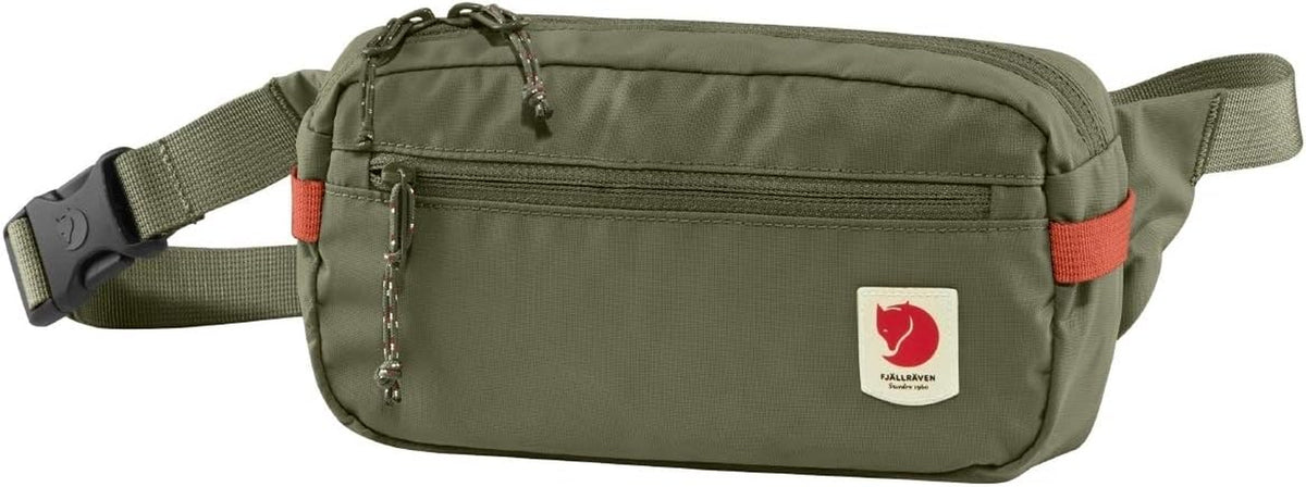 Fjällräven High Coast Hip Pack – Lightweight Waist Pack, Crossbody Sling Bag for Travel, Hiking & Everyday Use, Green