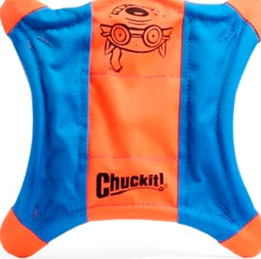 Chuckit! Flying Squirrel Canvas Fetch Dog Toy, Medium, 9.5In, for Water