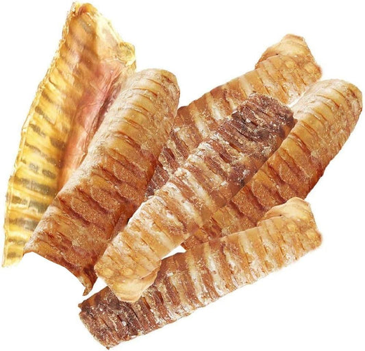 Hotspot Pets Premium Beef Trachea for Dogs 6" Strips Split -(20 Pack) All Natural Grass-Fed Beef Dog Chews, Rich in Glucosamine Chondroitin for Joint Health, Single Ingredient No Rawhide Dog Treats