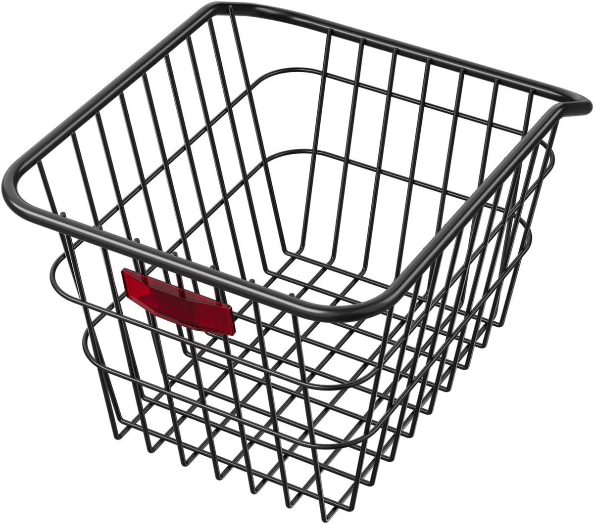 VEVOR Rear Bike Basket, Metal Wire Bicycle Basket with Reflective Tail Light & Waterproof Cover, Durable Bike Back Basket, Fits to Most Rear Bike Racks