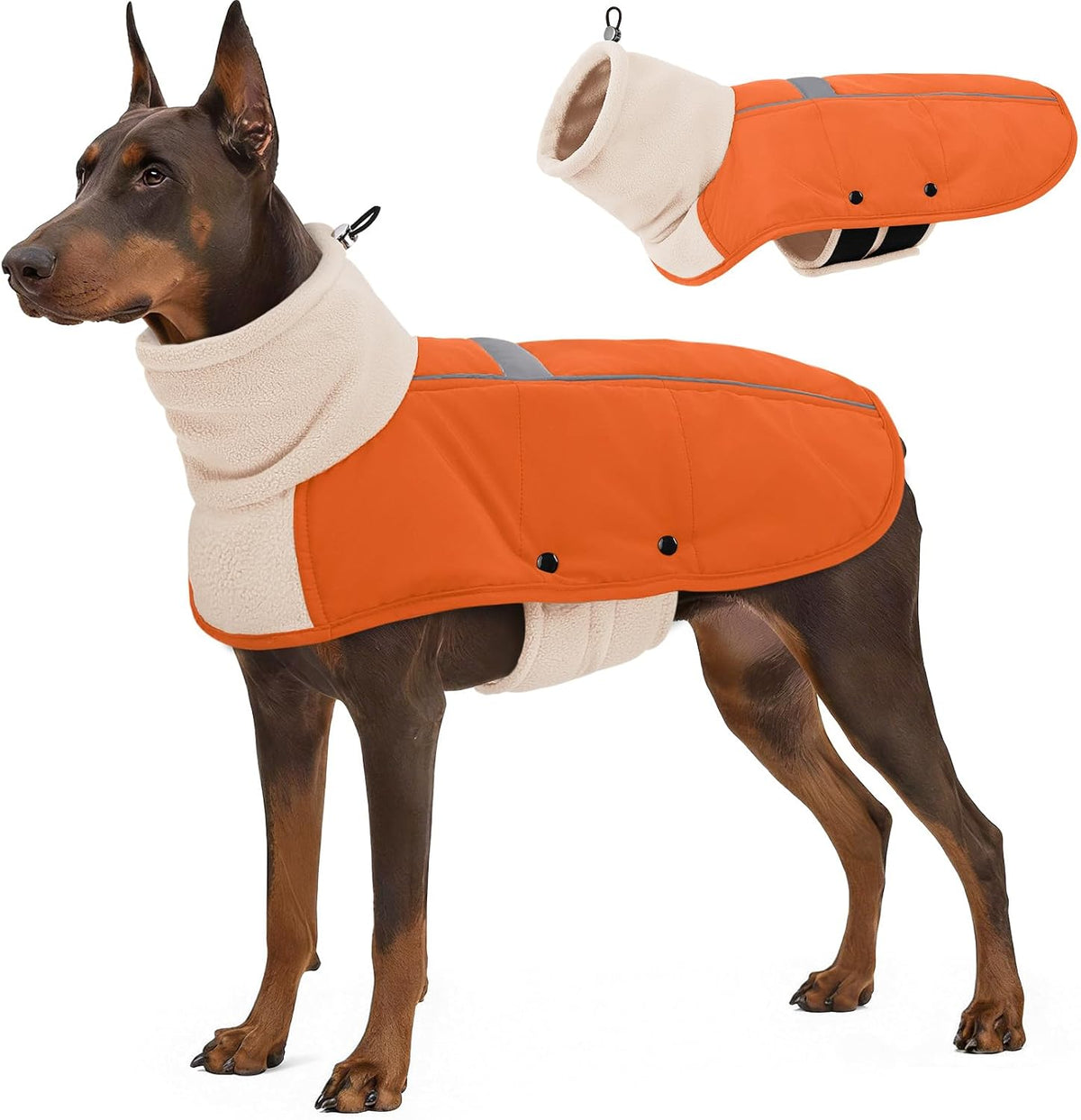 ASENKU Dog Coat Dog Puffer Winter Jacket for Large Dogs Doberman