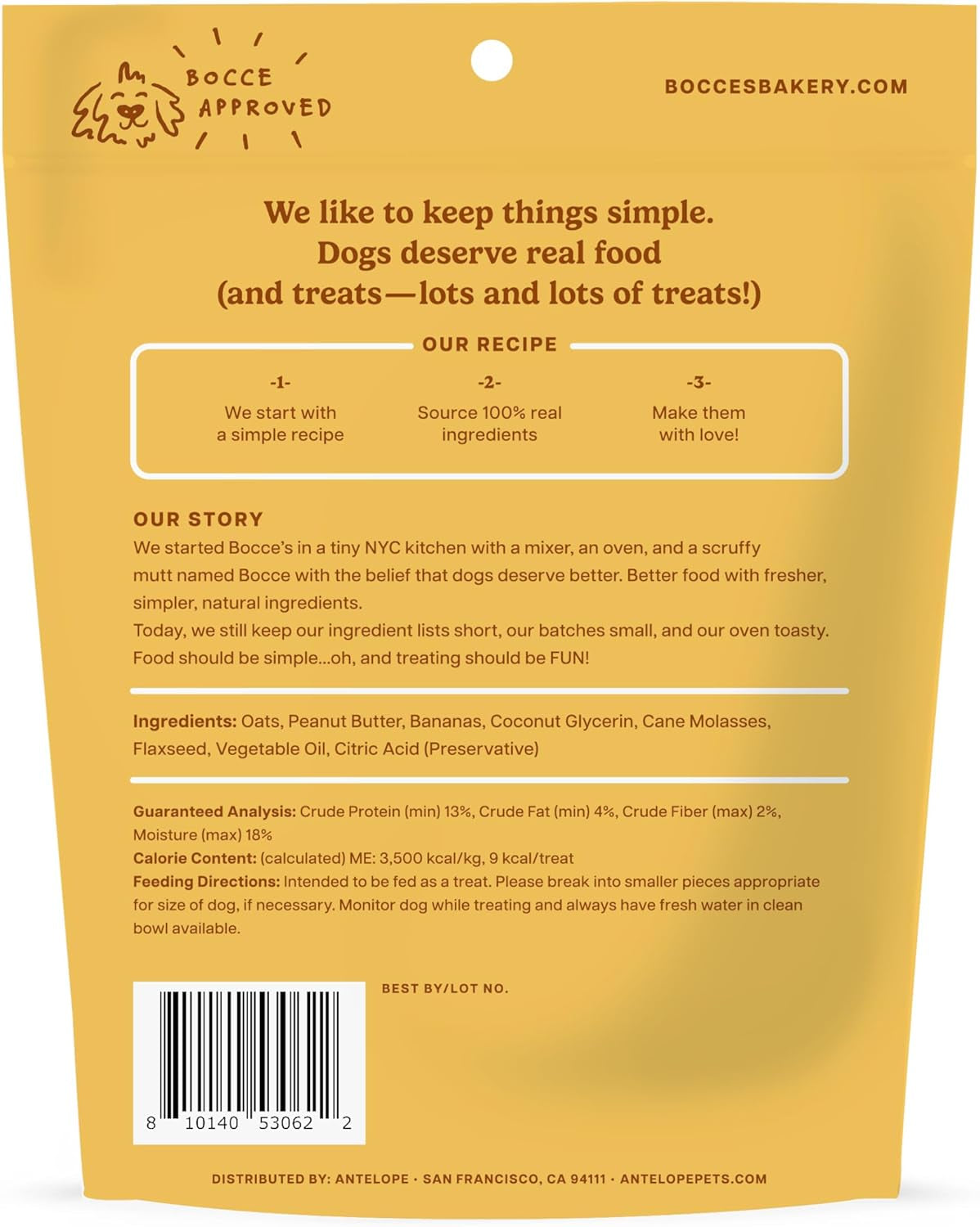 Bocce'S Bakery Berry Bliss Smoothie + Nutty 'Nana Dog Treat Bundle – Natural, Wheat-Free Soft & Chewy Cookies Made with Real Ingredients and Baked in the USA – 2 Pack Bundle