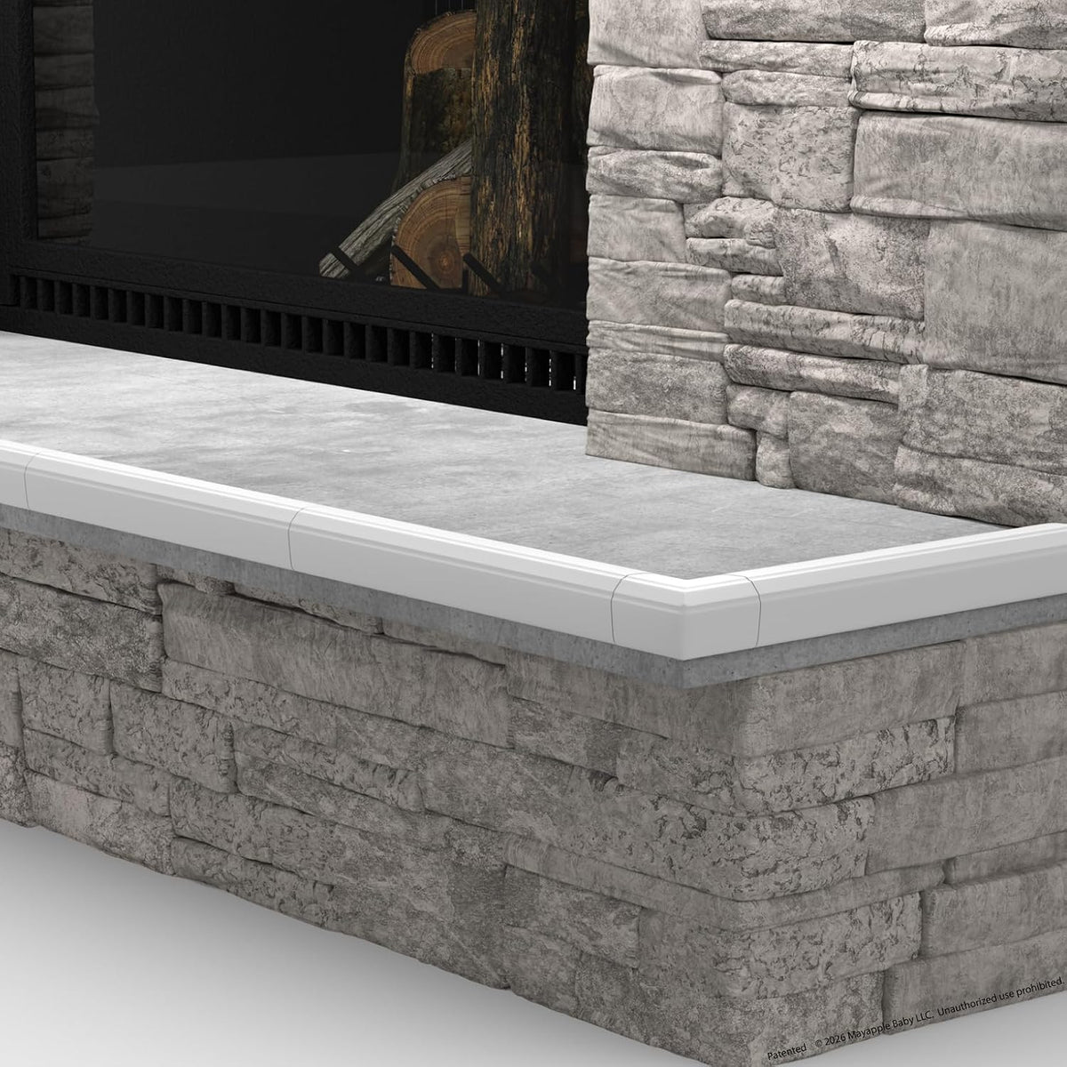 Roving Cove Fireplace Edge Corner Protector, Extra-Wide 9Ft Edge 2 Corners
