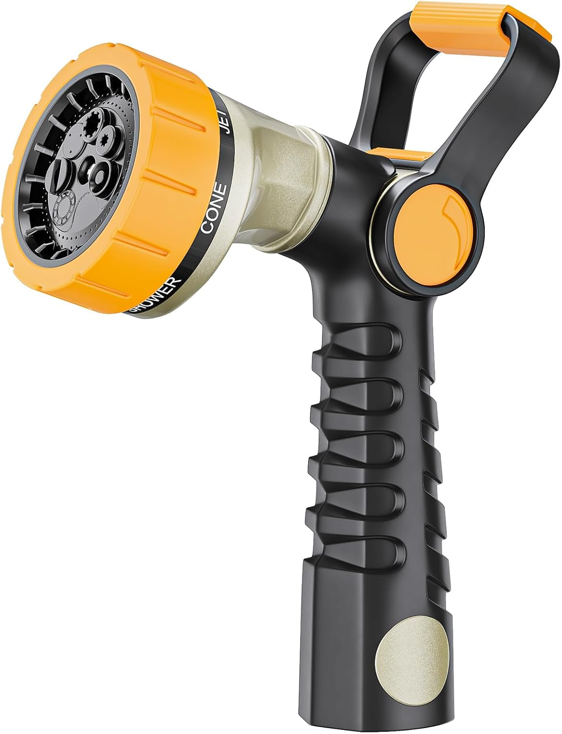 FANHAO Fireman Style Garden Hose Nozzle, Heavy Duty Metal Water Hose Nozzle