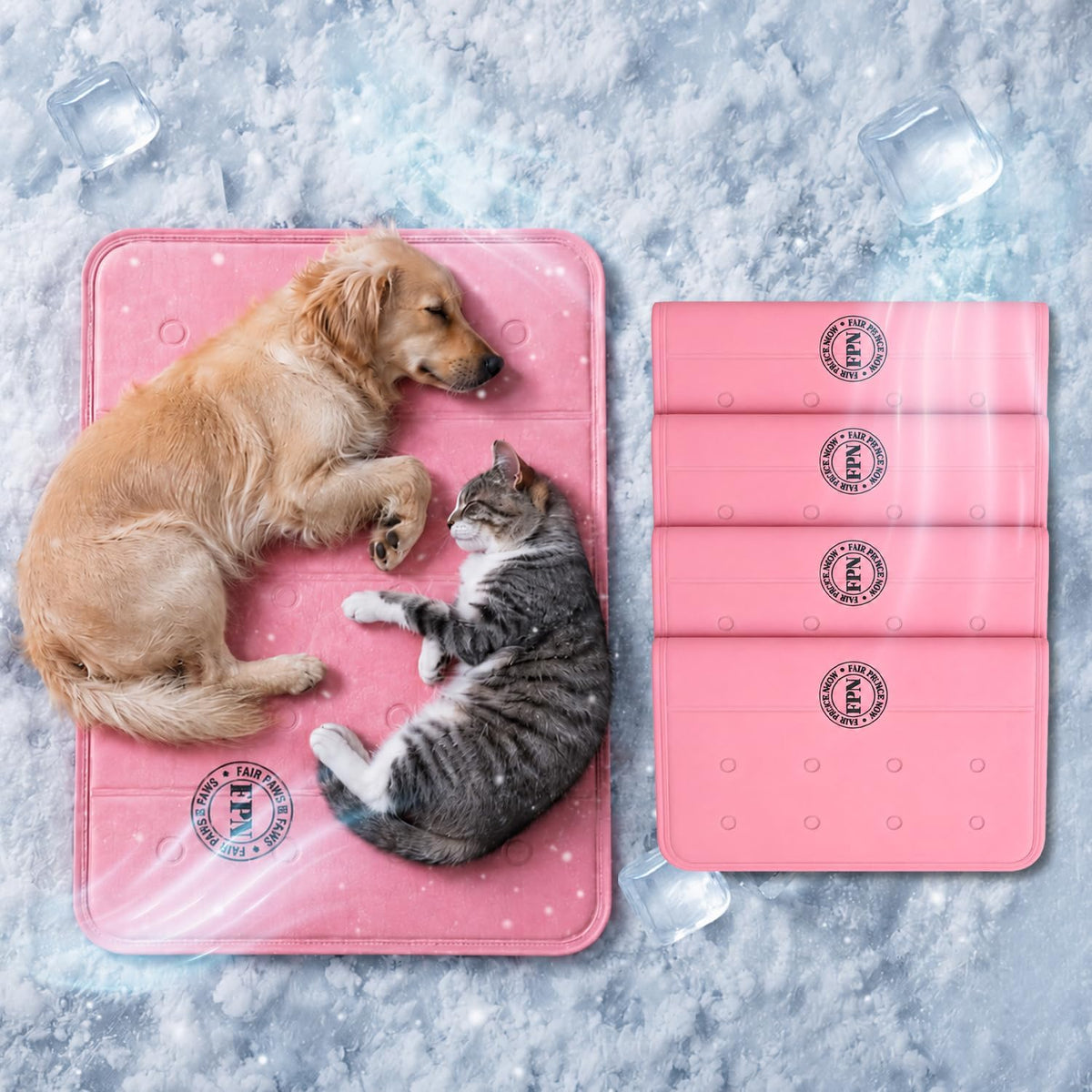 Pet Cooling Mat for Dogs and Cats, Pressure Activated Self Cooling Pad 47" X 27.5"