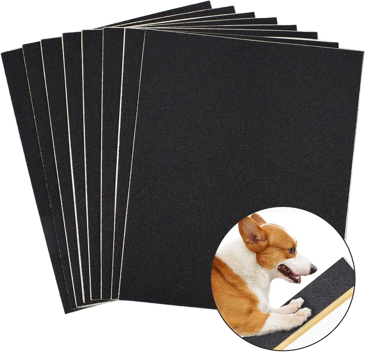 Dog Scratch Door Protector Dog Scratching Dog Scratch Pad Replaceable Sticky Sandpaper Dog Scratch Nail File Scratch Board for Cat Claw Care (11 * 9In)