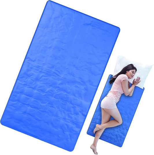 Drydiet Cooling Pad Mat for Bed,Gel,Plain,48 X 28 Inch,Blue