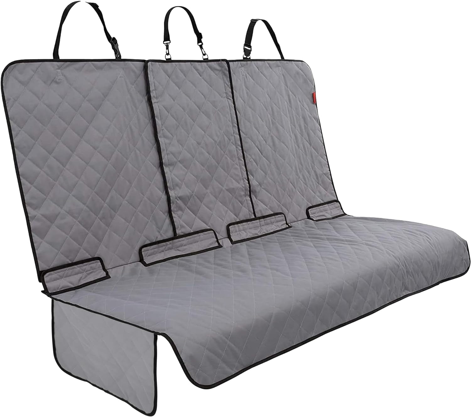 Lusso Gear Car Seat Cover & Protector for Dogs - Non-Slip Waterproof Seat Covers for Trucks & Cars - Universal Fit Dog Backseat Protector - Machine-Washable Pet Travel Accessories - Gray, Large