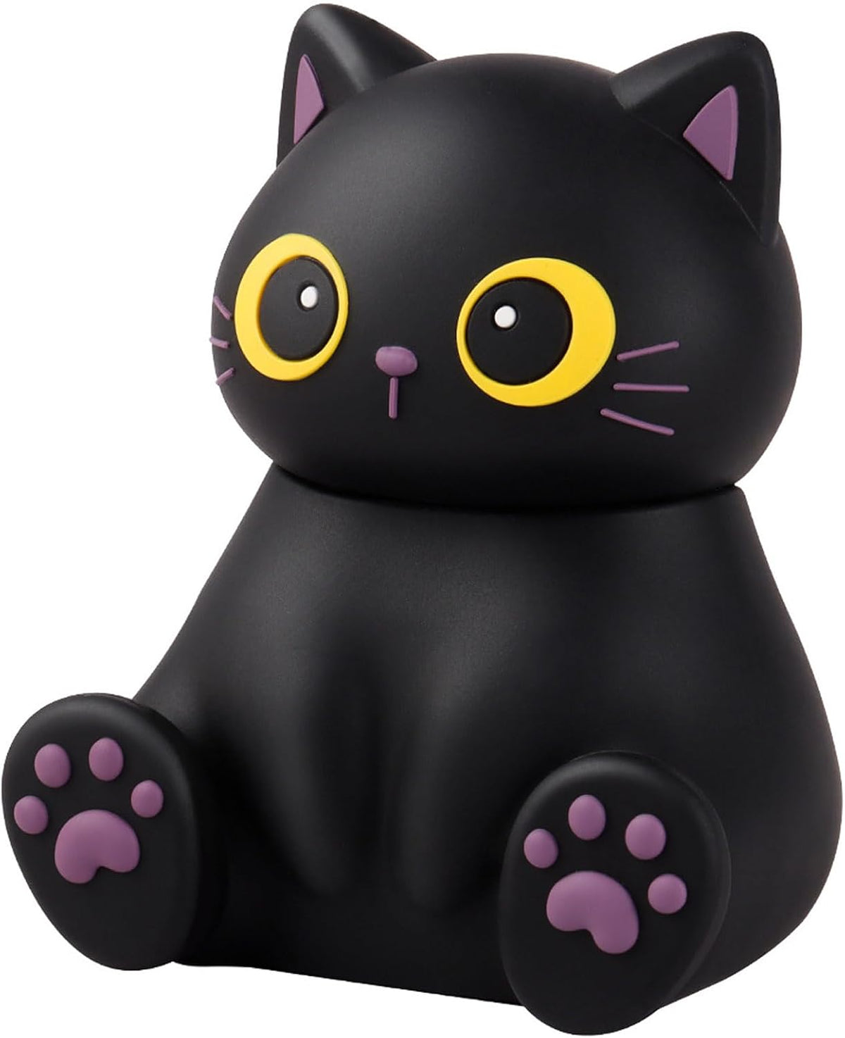 Portable Mini Cartoon Bluetooth Speaker with Phone Holder Mini Animal Cute Kids Wiressless Speaker Built-In Mic, Hands-Free Call for Home Trip Gift (Black-Cat)