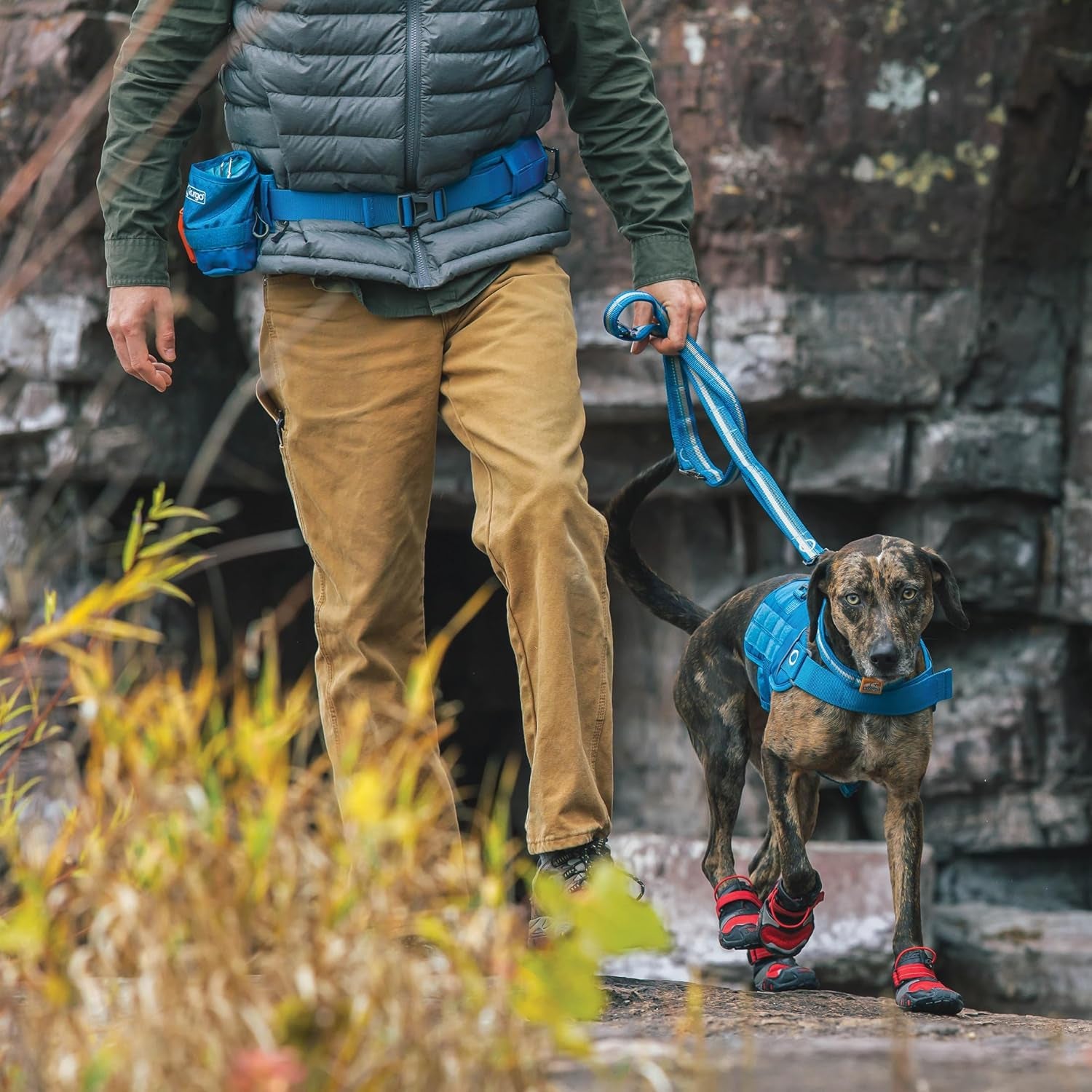 Kurgo RSG Active Utility Belt - Adjustable Adventure Dog Belt - Molle-Compatible - Reflective Trim - Lightweight, Comfortable Fit - Hands-Free