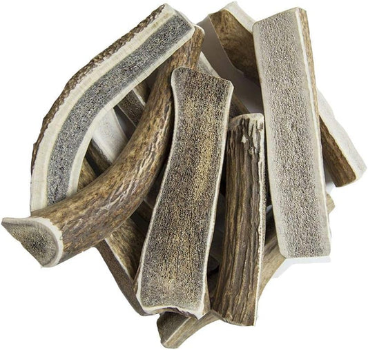 Hotspot Pets Premium Split Elk Antlers for Dogs - 7 Inch Large Dog Chews (2 Pack) Made in USA -Naturally Shed Antler Bone for Large Breed Chewers -Promotes Natural Dental Hygiene