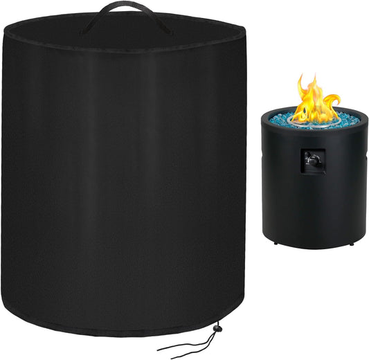 Round Fire Column Cover 24" D X 27" H, Propane Gas Fire Bowl Column Cover