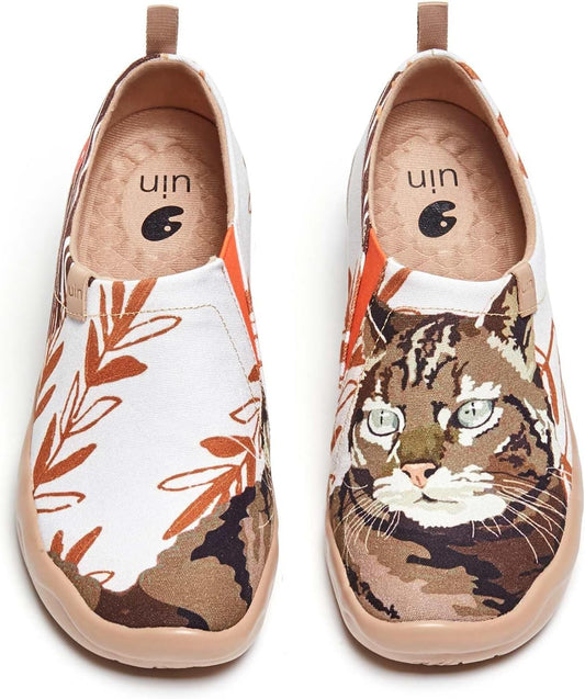 UIN Women'S Slip on Shoes Colorful Comfortable Lightweight Art Travel Sneakers Casual Floral Stylish Everyday Loafers