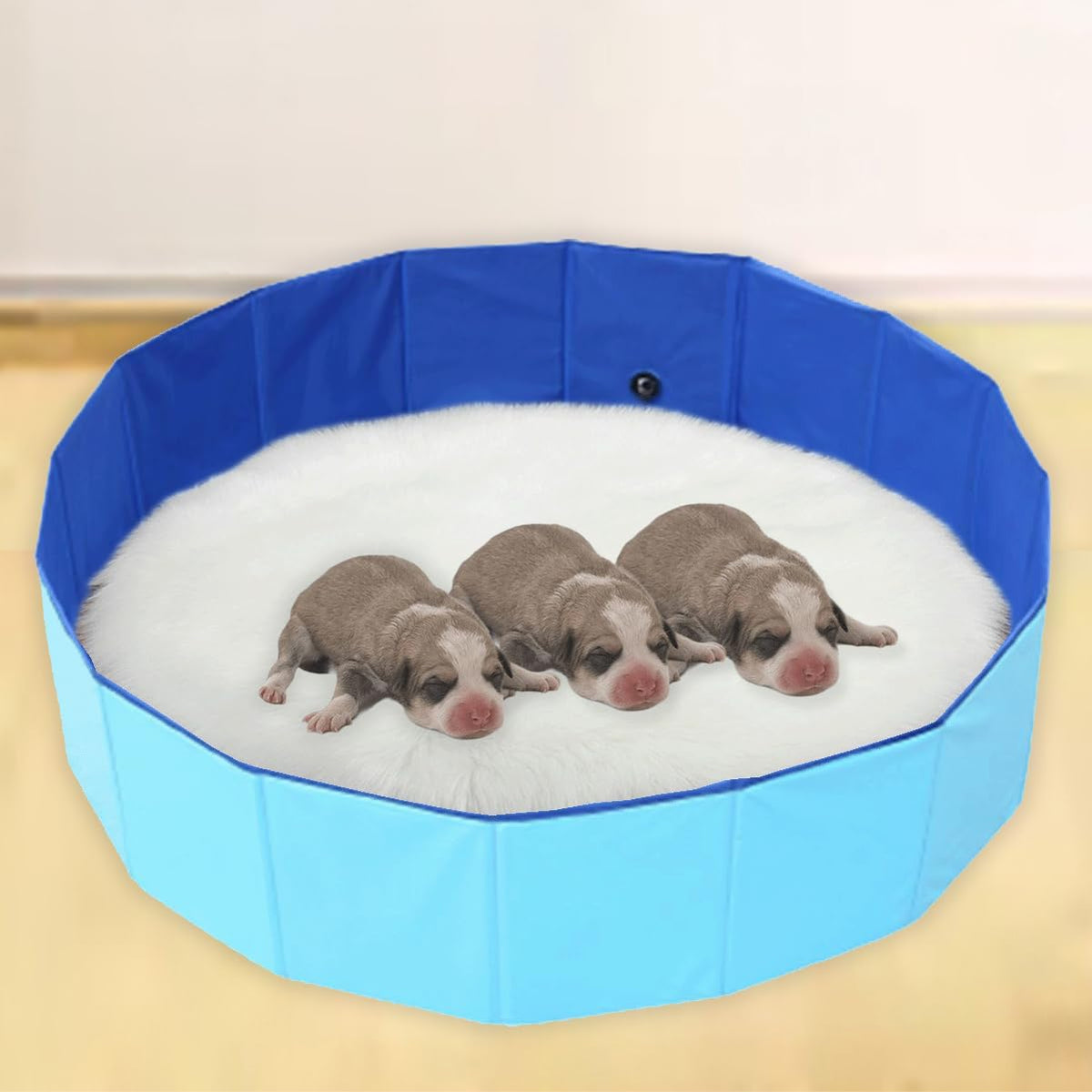 Portable Birthing Pool for Dogs and Puppies, Foldable Whelping Pen, Dog Whelping Pool Box, Easy to Clean, Portable Hard Collapsible Pet Swimming Bath Pool (L-32"X8")