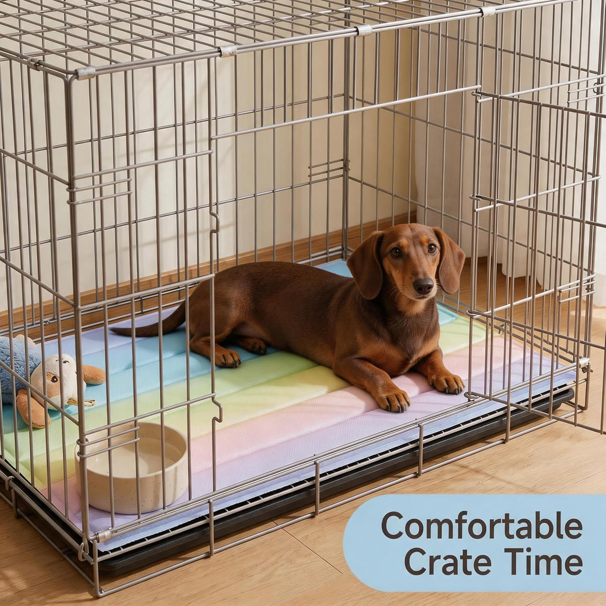 Dog Cat Cooling Mat 24×18", Waterproof Scratch Resistant Gel Pad Easy Clean