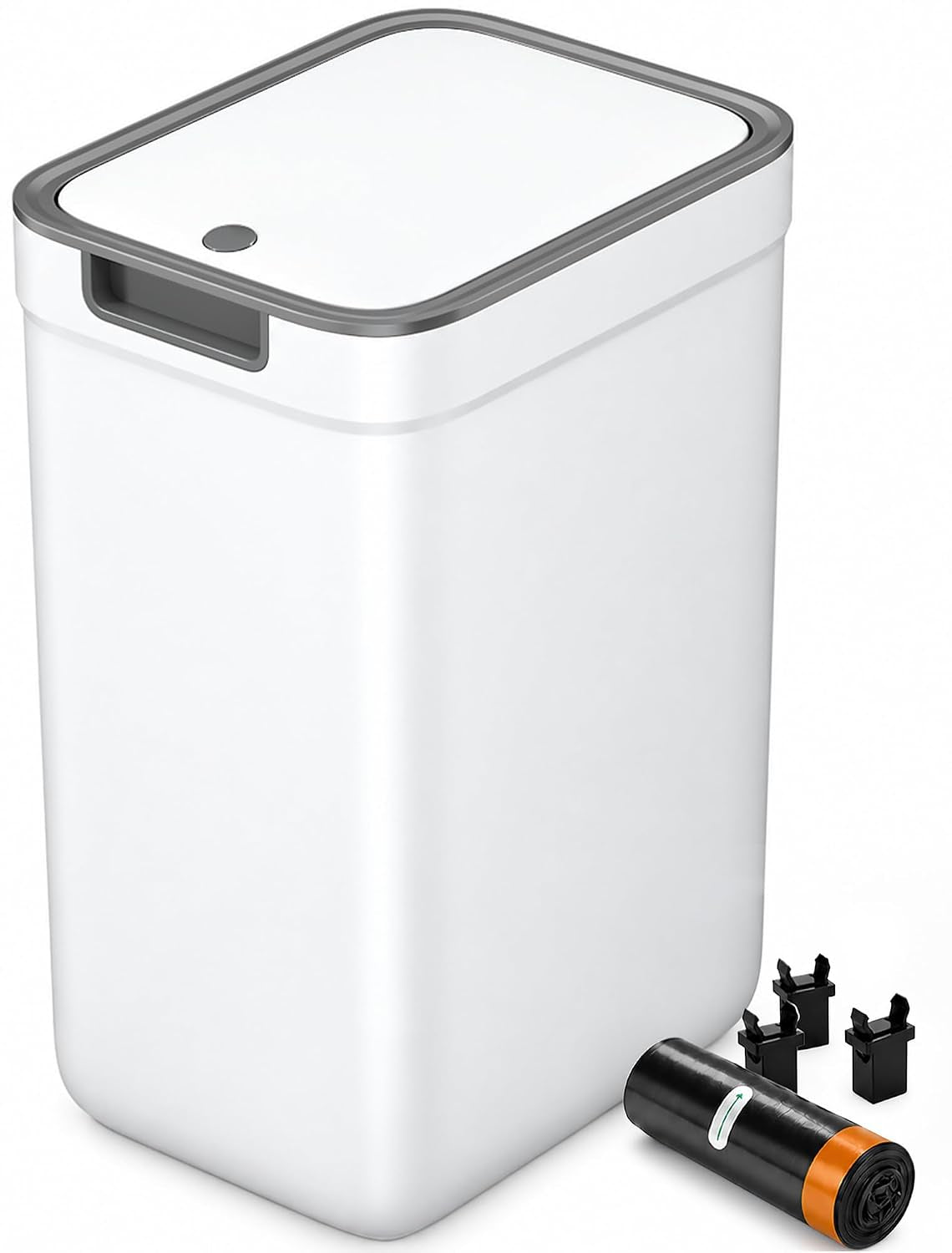 Small Bathroom Trash Can with Lid, Dog Proof, 2.5 Gal
