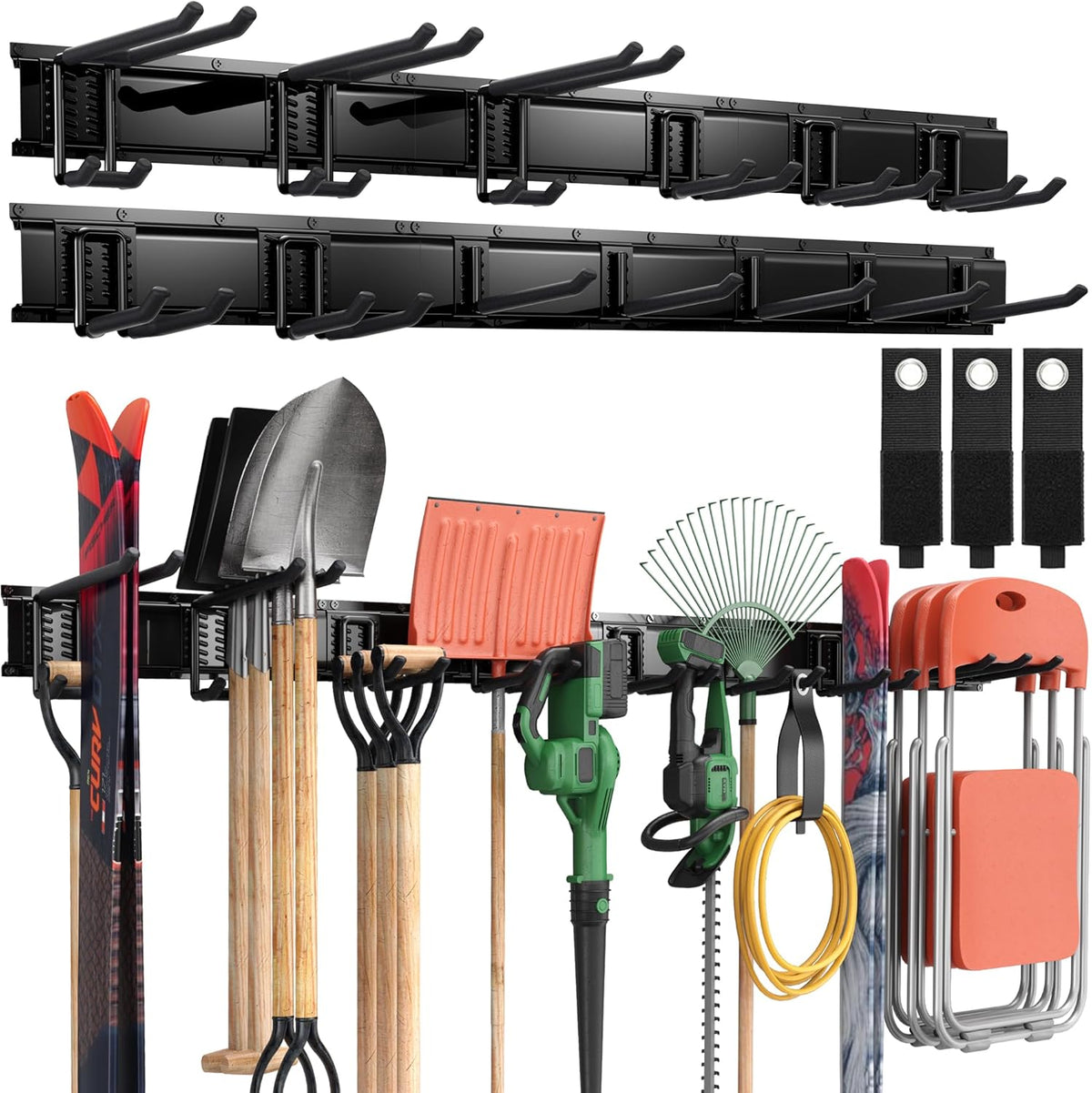 LBT 99" Garage Tool Organizer Wall Mount - 1000Lbs Garden Tool Organizer