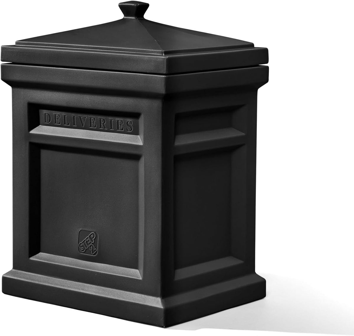 Step2 Express Parcel Delivery Box, Large Outdoor Package Bin with Lid, Weather-Resistant, Black