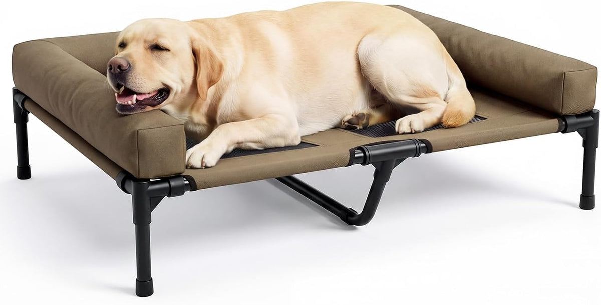 Outdoor Cooling Elevated Dog Bed for Large Dogs, No-Tool Assembly