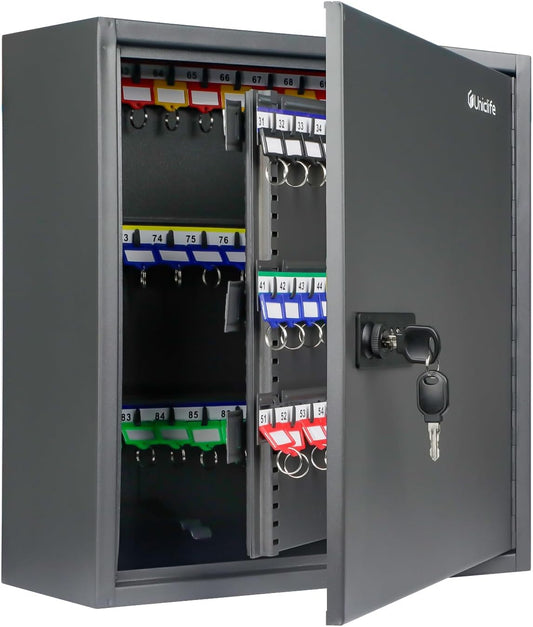 Uniclife 120 Position Steel Key Cabinet with Combination and Key Lock